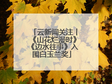 云新闻关注丨《山花烂漫时》《边水往事》入围白玉兰奖