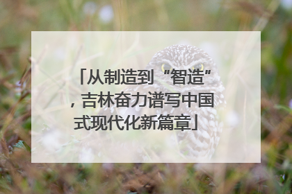 从制造到“智造”，吉林奋力谱写中国式现代化新篇章