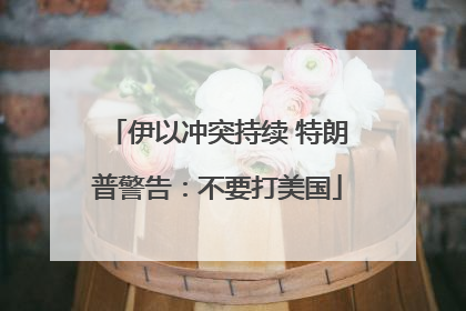 伊以冲突持续 特朗普警告：不要打美国