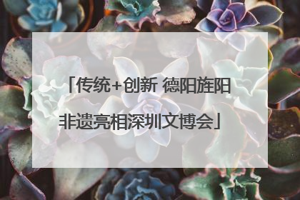 传统+创新 德阳旌阳非遗亮相深圳文博会