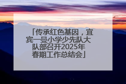 传承红色基因，宜宾一曼小学少先队大队部召开2025年春期工作总结会