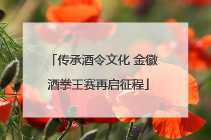 传承酒令文化 金徽酒拳王赛再启征程