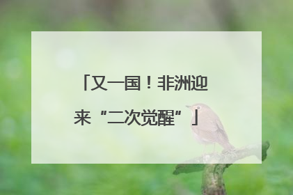 又一国！非洲迎来“二次觉醒”