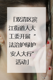 双清区滨江街道人大工委开展“法治护绿护安人大行”活动