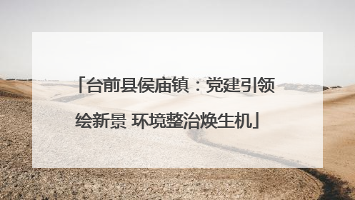 台前县侯庙镇：党建引领绘新景 环境整治焕生机
