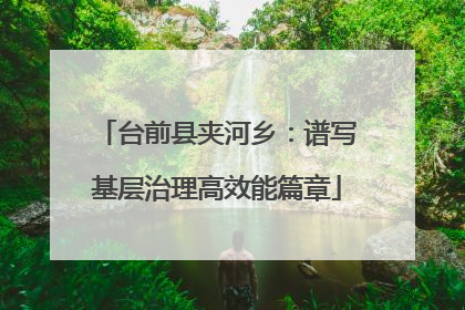 台前县夹河乡：谱写基层治理高效能篇章