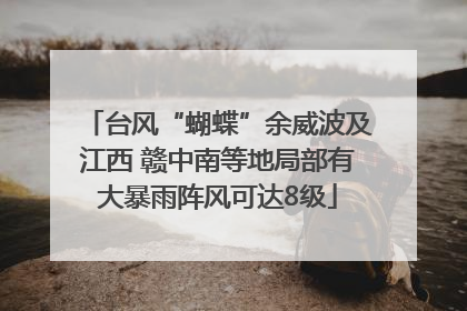 台风“蝴蝶”余威波及江西 赣中南等地局部有大暴雨阵风可达8级
