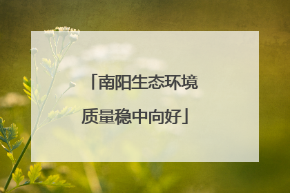 南阳生态环境质量稳中向好