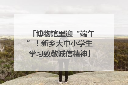 博物馆里迎“端午”！新乡大中小学生学习致敬诚信精神