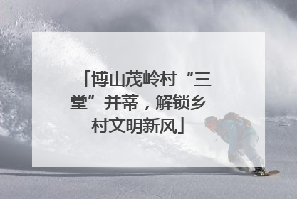 博山茂岭村“三堂”并蒂，解锁乡村文明新风