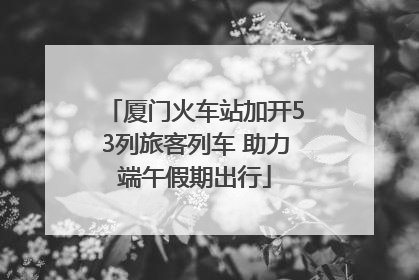 厦门火车站加开53列旅客列车 助力端午假期出行