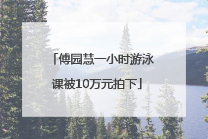 傅园慧一小时游泳课被10万元拍下