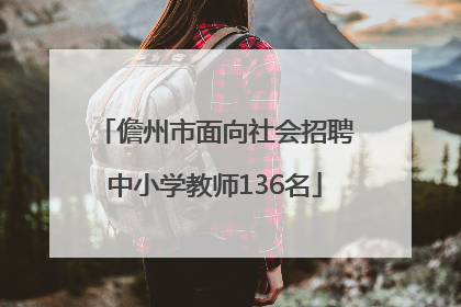 儋州市面向社会招聘中小学教师136名
