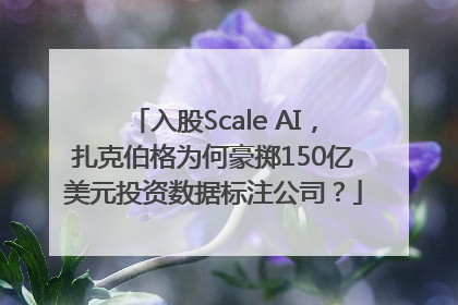 入股Scale AI，扎克伯格为何豪掷150亿美元投资数据标注公司？
