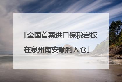 全国首票进口保税岩板在泉州南安顺利入仓