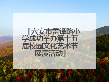 六安市雷锋路小学成功举办第十五届校园文化艺术节展演活动