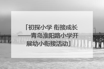 初探小学 衔接成长——青岛淮阳路小学开展幼小衔接活动