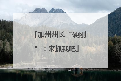 加州州长“硬刚”：来抓我吧