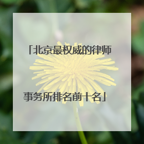 北京最权威的律师事务所排名前十名