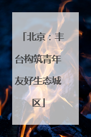 北京：丰台构筑青年友好生态城区