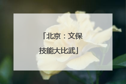 北京：文保技能大比武