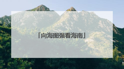 向海图强看海南