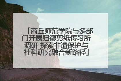 商丘师范学院与多部门开展归德剪纸传习所调研 探索非遗保护与社科研究融合新路径