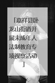 嘉祥县卧龙山街道开展未成年人法制教育专项视察活动