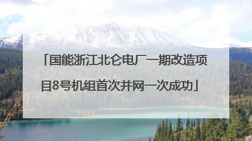 国能浙江北仑电厂一期改造项目8号机组首次并网一次成功