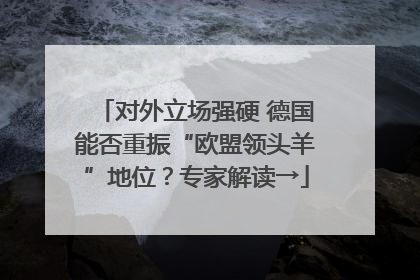 对外立场强硬 德国能否重振“欧盟领头羊”地位？专家解读→
