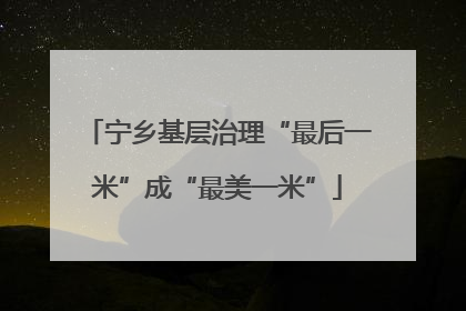 宁乡基层治理“最后一米”成“最美一米”