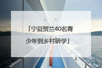 宁夏贺兰40名青少年到乡村研学