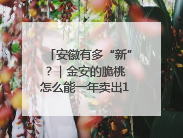 安徽有多“新”？｜金安的脆桃 怎么能一年卖出16亿元？