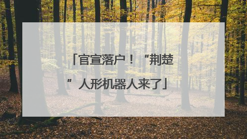 官宣落户！“荆楚”人形机器人来了