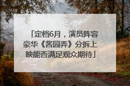 定档6月，演员阵容豪华《酱园弄》分拆上映能否满足观众期待