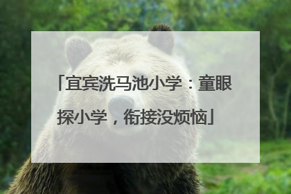 宜宾洗马池小学：童眼探小学，衔接没烦恼