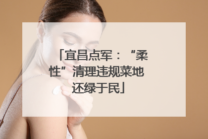 宜昌点军：“柔性”清理违规菜地 还绿于民