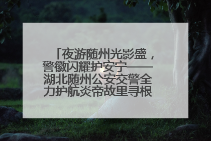 夜游随州光影盛，警徽闪耀护安宁——湖北随州公安交警全力护航炎帝故里寻根节夜游活动侧记