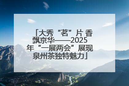 大秀“茗”片 香飘京华——2025年“一展两会”展现泉州茶独特魅力