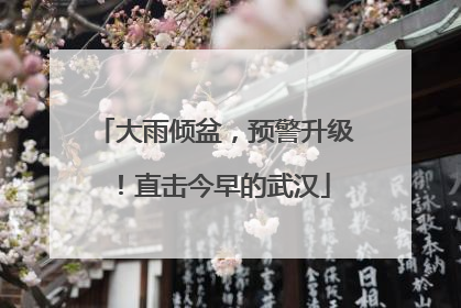 大雨倾盆，预警升级！直击今早的武汉