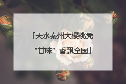 天水秦州大樱桃凭“甘味”香飘全国