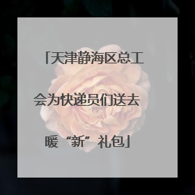 天津静海区总工会为快递员们送去暖“新”礼包