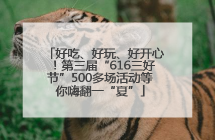 好吃、好玩、好开心！第三届“616三好节”500多场活动等你嗨翻一“夏”