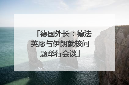 德国外长：德法英愿与伊朗就核问题举行会谈