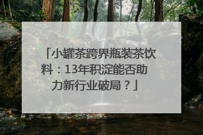 小罐茶跨界瓶装茶饮料：13年积淀能否助力新行业破局？