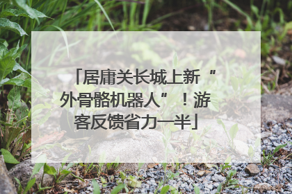 居庸关长城上新“外骨骼机器人”！游客反馈省力一半