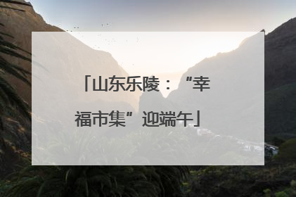 山东乐陵：“幸福市集”迎端午
