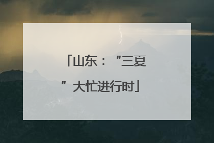 山东：“三夏”大忙进行时