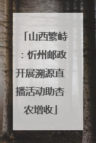 山西繁峙：忻州邮政开展溯源直播活动助杏农增收