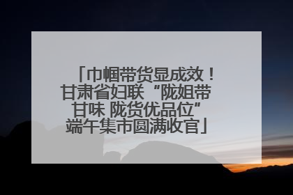 巾帼带货显成效！甘肃省妇联“陇姐带甘味 陇货优品位”端午集市圆满收官